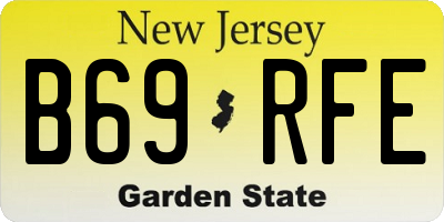 NJ license plate B69RFE