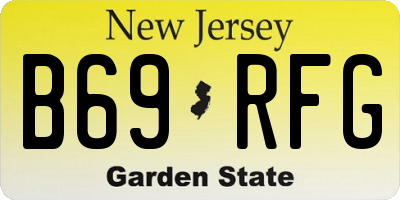 NJ license plate B69RFG