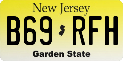 NJ license plate B69RFH