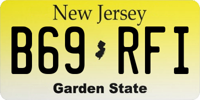 NJ license plate B69RFI