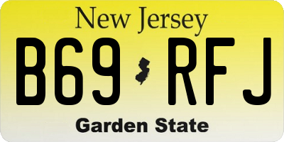 NJ license plate B69RFJ