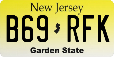 NJ license plate B69RFK
