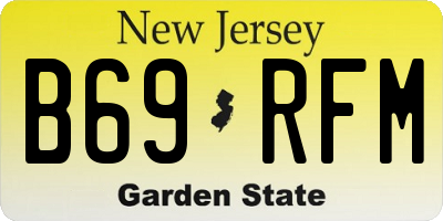 NJ license plate B69RFM