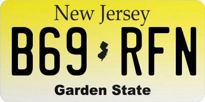 NJ license plate B69RFN