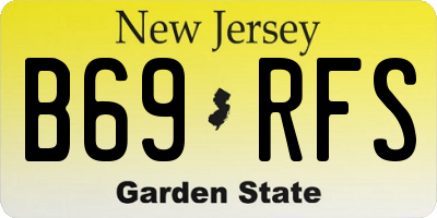 NJ license plate B69RFS