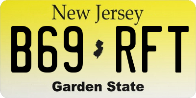 NJ license plate B69RFT