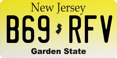 NJ license plate B69RFV