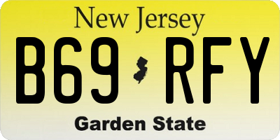 NJ license plate B69RFY