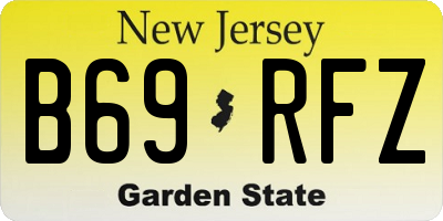 NJ license plate B69RFZ