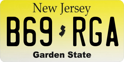 NJ license plate B69RGA