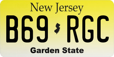 NJ license plate B69RGC