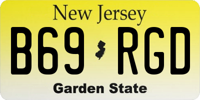 NJ license plate B69RGD