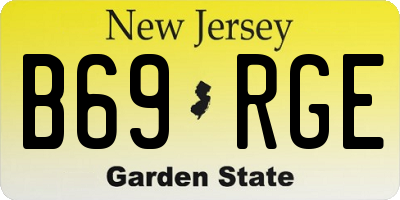 NJ license plate B69RGE
