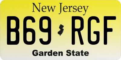 NJ license plate B69RGF