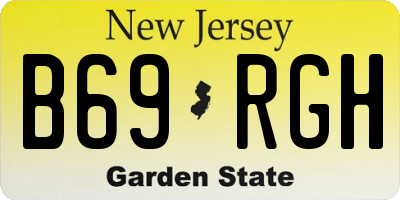 NJ license plate B69RGH