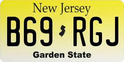 NJ license plate B69RGJ