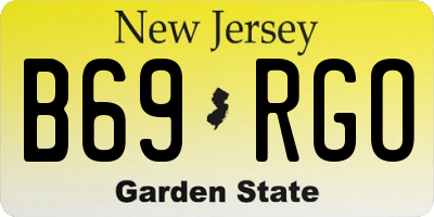 NJ license plate B69RGO