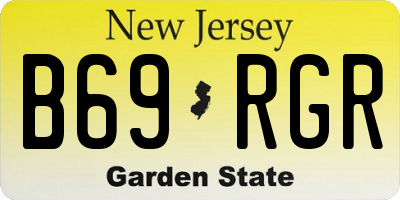 NJ license plate B69RGR