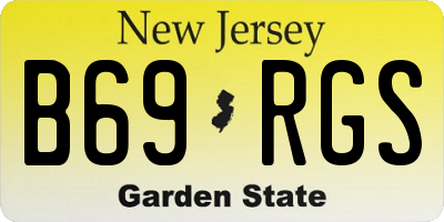 NJ license plate B69RGS