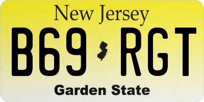NJ license plate B69RGT
