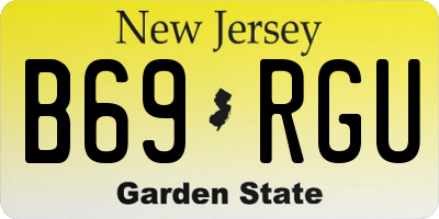 NJ license plate B69RGU