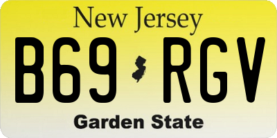 NJ license plate B69RGV