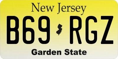 NJ license plate B69RGZ
