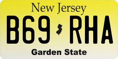 NJ license plate B69RHA