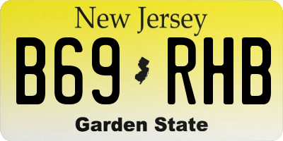 NJ license plate B69RHB