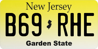 NJ license plate B69RHE