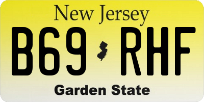 NJ license plate B69RHF