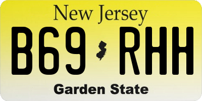 NJ license plate B69RHH
