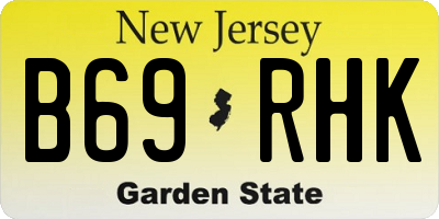 NJ license plate B69RHK