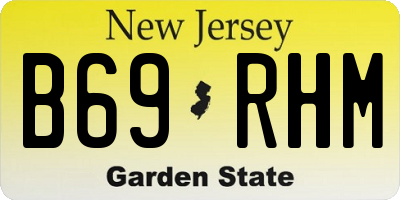 NJ license plate B69RHM