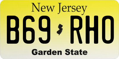 NJ license plate B69RHO