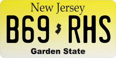 NJ license plate B69RHS