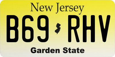 NJ license plate B69RHV