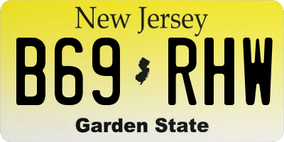 NJ license plate B69RHW