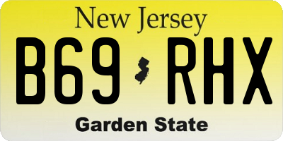 NJ license plate B69RHX