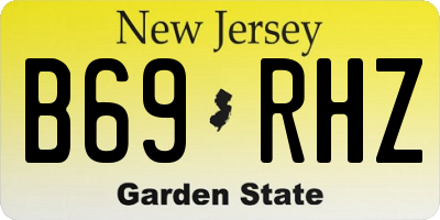 NJ license plate B69RHZ