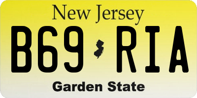 NJ license plate B69RIA
