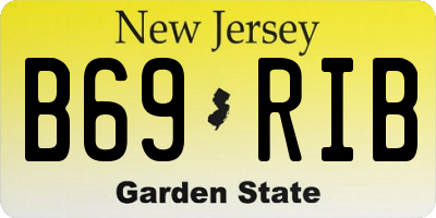 NJ license plate B69RIB