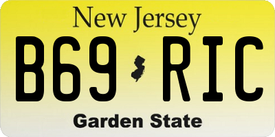 NJ license plate B69RIC