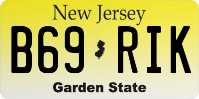 NJ license plate B69RIK