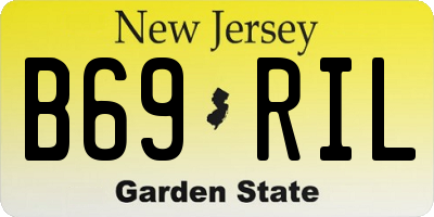 NJ license plate B69RIL