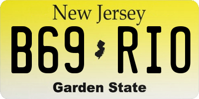NJ license plate B69RIO