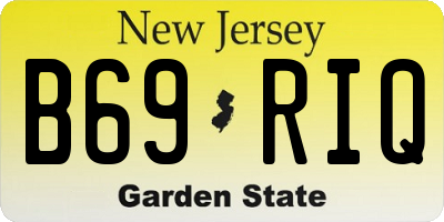 NJ license plate B69RIQ