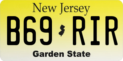 NJ license plate B69RIR