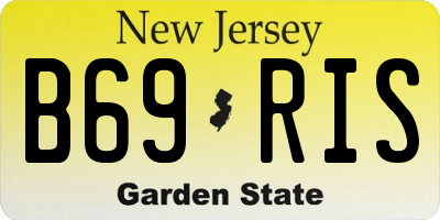 NJ license plate B69RIS