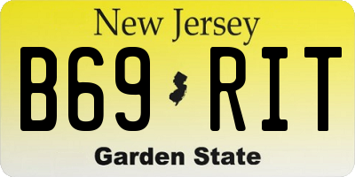 NJ license plate B69RIT